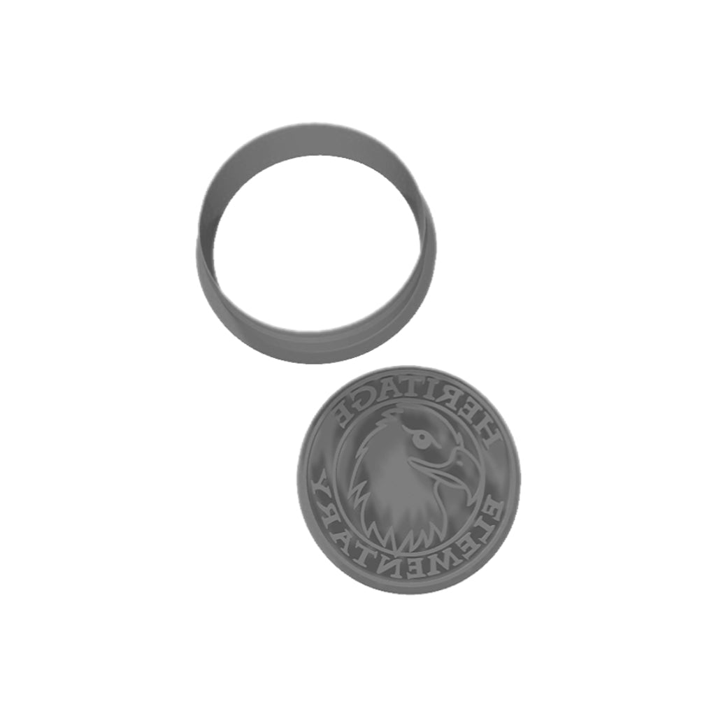 Heritage Elementary School Eagles Stamp and Cutter Set