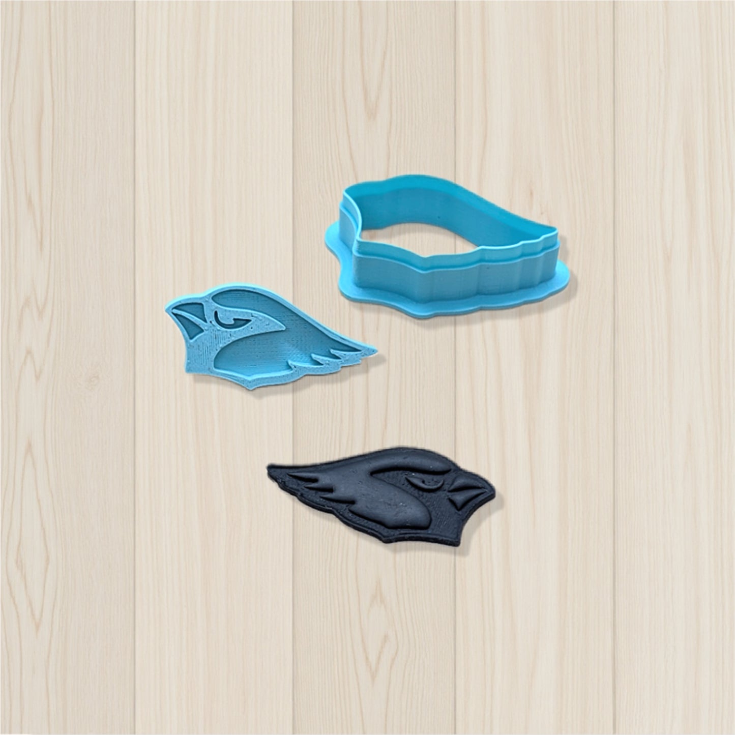 Arizona Cardinal Cookie Cutter & Stamp Set: Versatile Tool for Cookies, Ceramics, Pottery, Fondant, and More