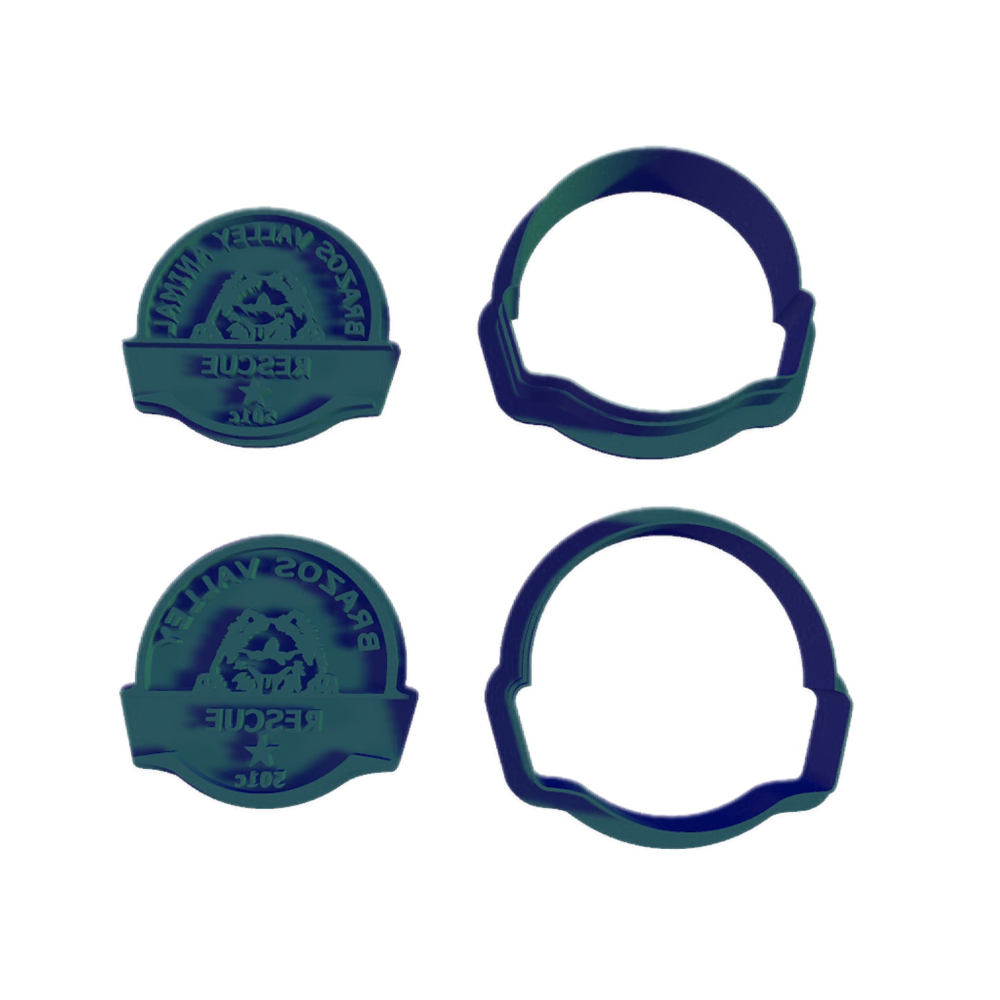 BVA Rescue Cookie Cutter & Stamp Set: Versatile Tool for Cookies, Ceramics, Pottery, Fondant, and More
