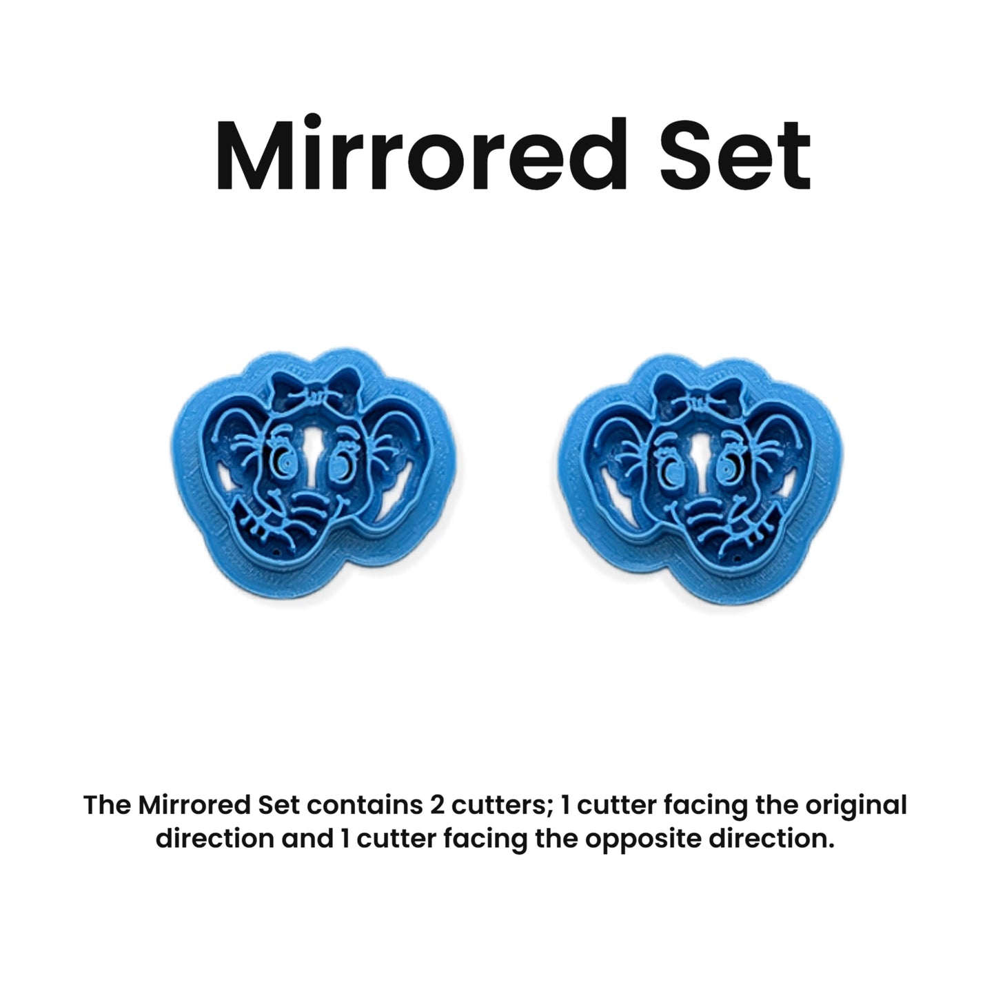 Girl Elephant Head with Bow Cookie Cutter: Ideal for Cookies, Ceramics, Pottery, Polymer Clay, and Fondant