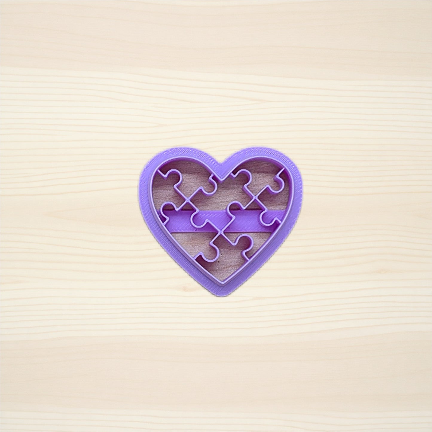 Puzzled Heart Cookie Cutter: Ideal for Cookies, Ceramics, Pottery, Polymer Clay, and Fondant