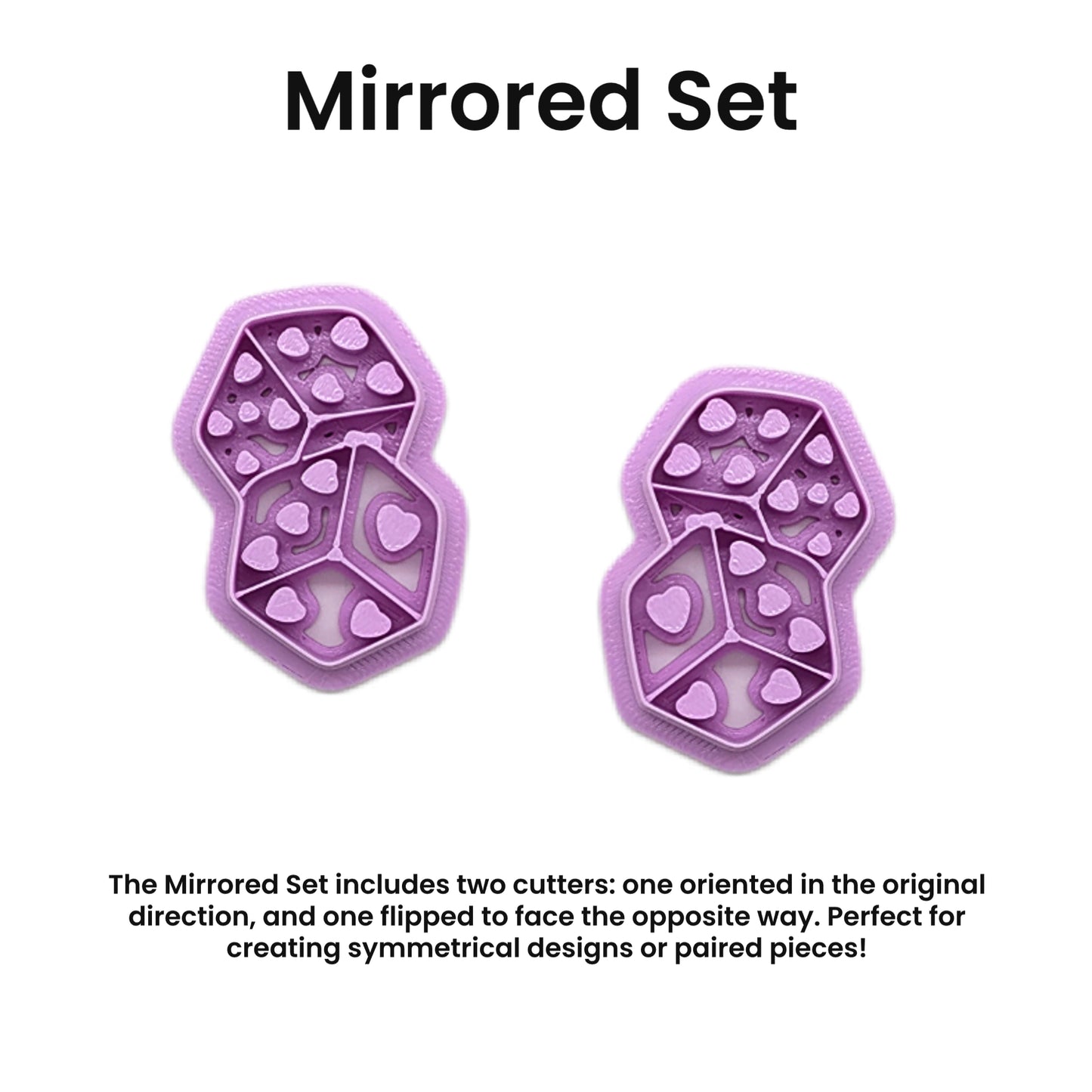 Double Dice of Love Cookie Cutter: Ideal for Cookies, Ceramics, Pottery, Polymer Clay, and Fondant