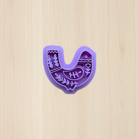 Boho Folk Art Bird (Style F) Cookie Cutter: Ideal for Cookies, Ceramics, Pottery, Polymer Clay, and Fondant