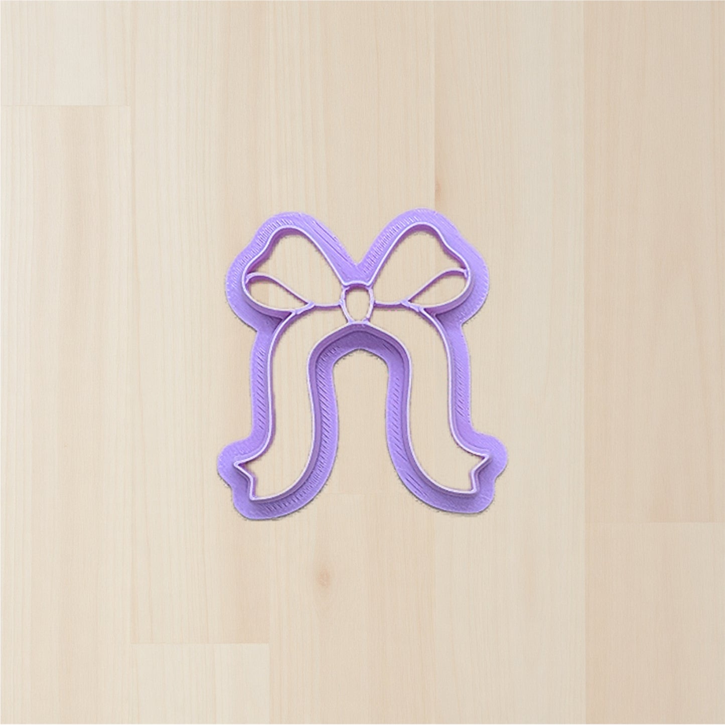 Bow with Long Ribbons Cookie Cutter: Ideal for Cookies, Ceramics, Pottery, Polymer Clay, and Fondant