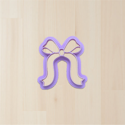 Bow with Long Ribbons Cookie Cutter: Ideal for Cookies, Ceramics, Pottery, Polymer Clay, and Fondant