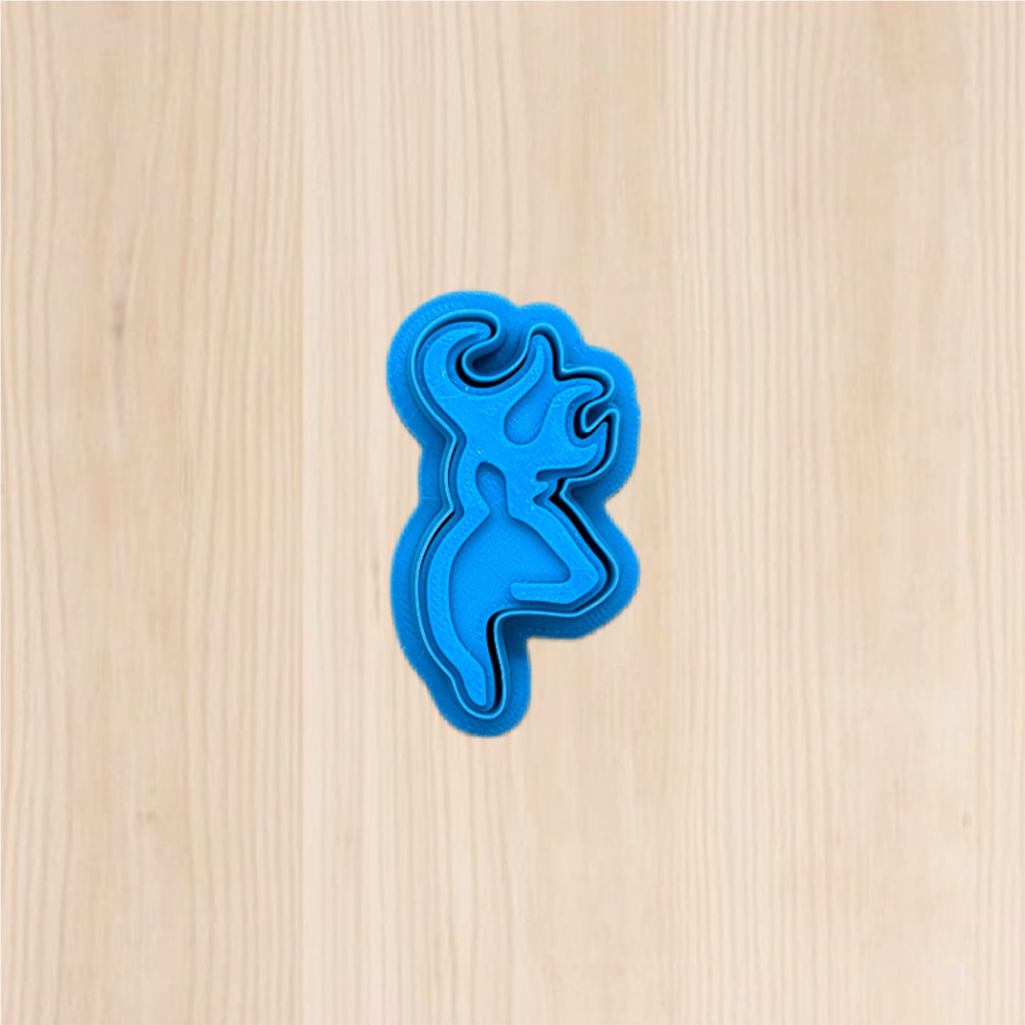 Browning Buck Mark deer emblem cookie cutter and detail embossing set for baking and crafting