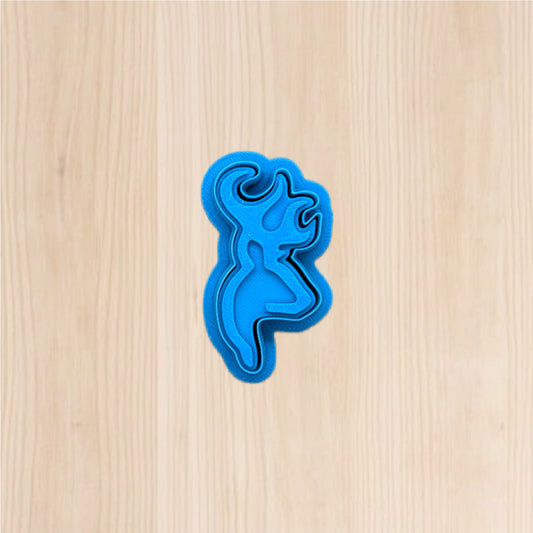 Browning Buck Mark deer emblem cookie cutter and detail embossing set for baking and crafting