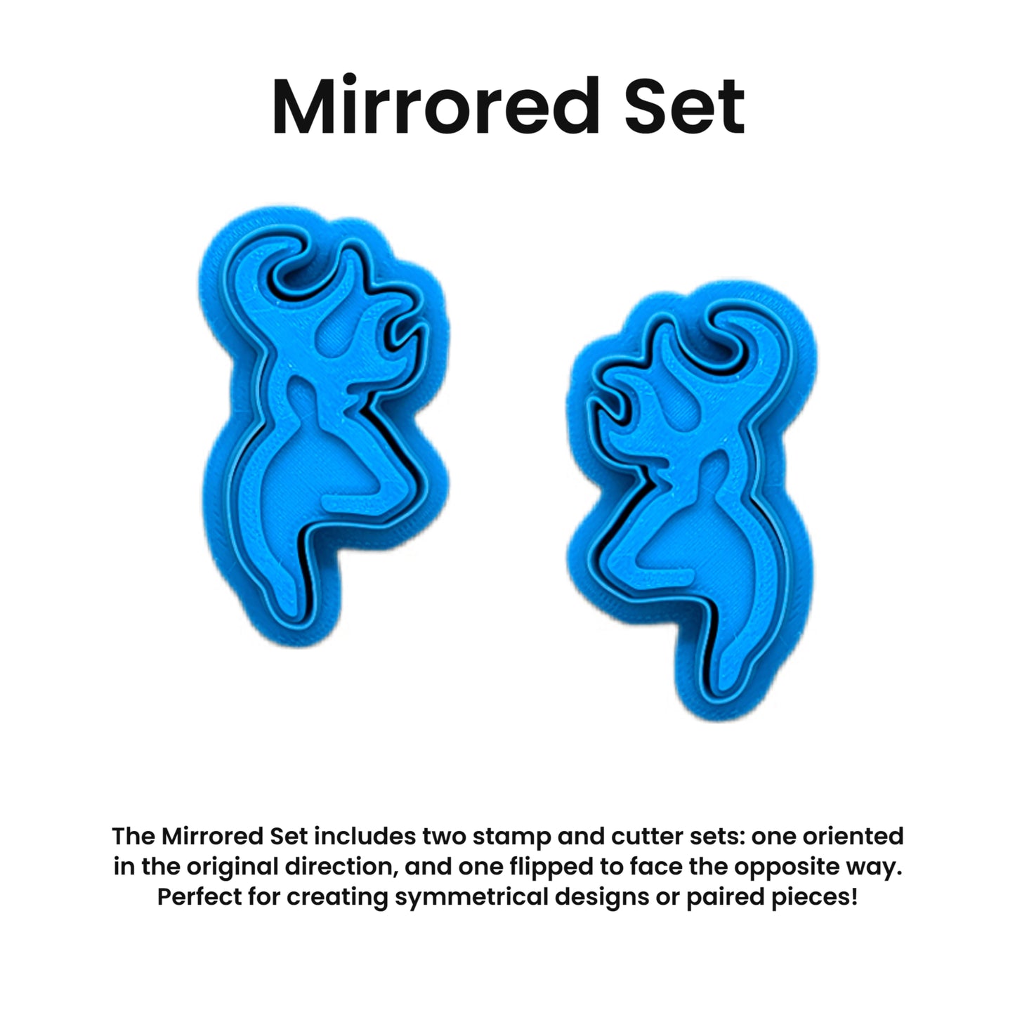 Browning Buckmark Deer Cookie Cutter & Embossing Stamp Set: Ideal for Cookies, Ceramics, Pottery, Polymer Clay, and Fondant