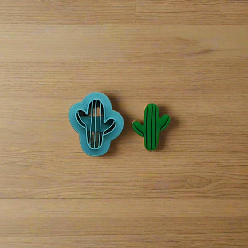 Cactus Cookie Cutter with Line Details - Ideal for Cookies, Ceramics, Pottery, Polymer Clay, Fondant & More