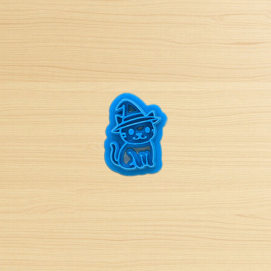 Cat in a Witch Hat Cookie Cutter: Ideal for Cookies, Ceramics, Pottery, Polymer Clay, and Fondant