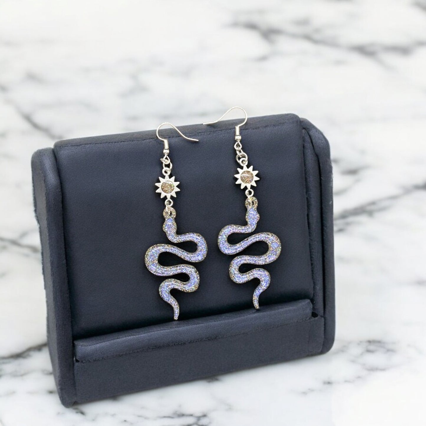 Sunlit Serpent Statement Earrings – Boho Luxe Design