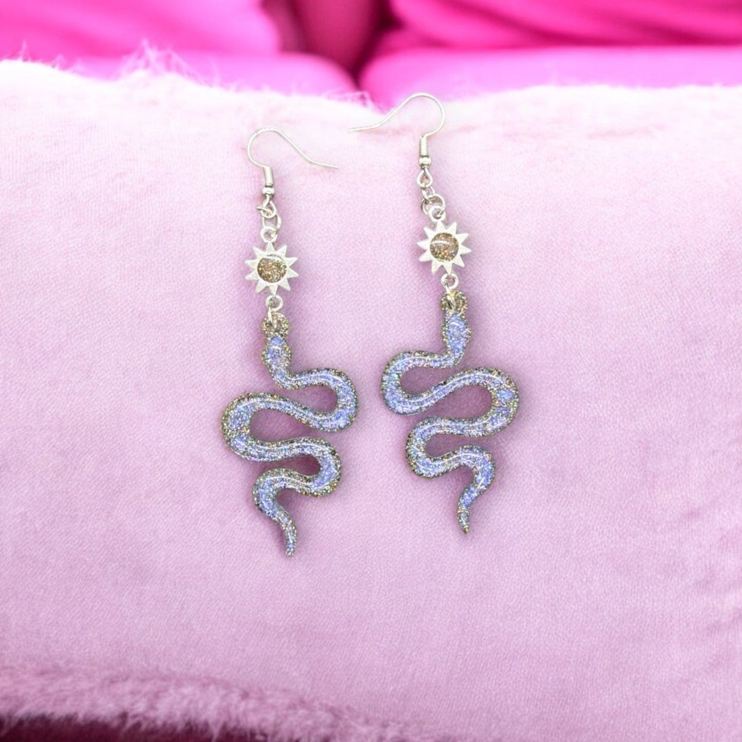 Sunlit Serpent Statement Earrings – Boho Luxe Design