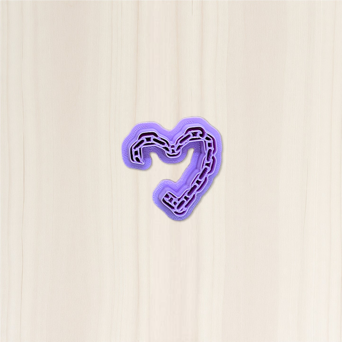 Chain Link Open Heart Hoop (Style B) Cutter: Ideal for Ceramics, Pottery, Polymer Clay, and Fondant
