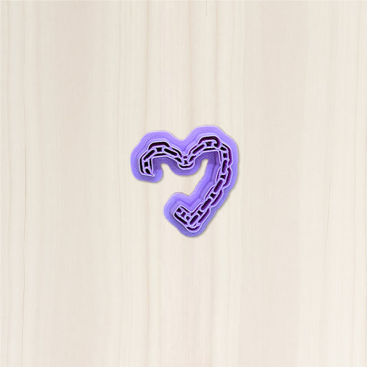 Chain Link Open Heart Hoop (Style B) Cutter: Ideal for Ceramics, Pottery, Polymer Clay, and Fondant