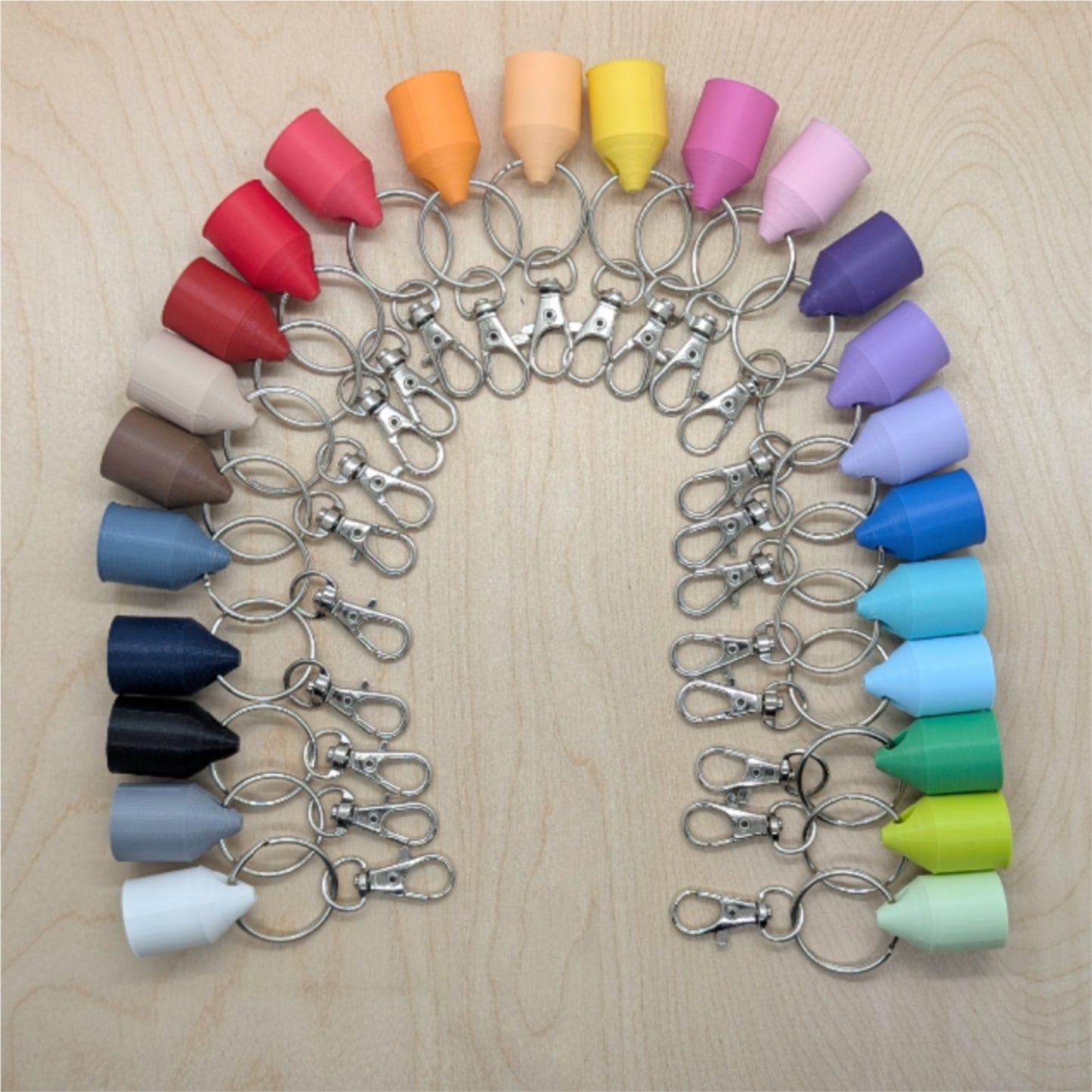 Lip Balm Keychain Cap – Clip-On Chapstick Holder for School Bags & Backpacks | 24 Color Options