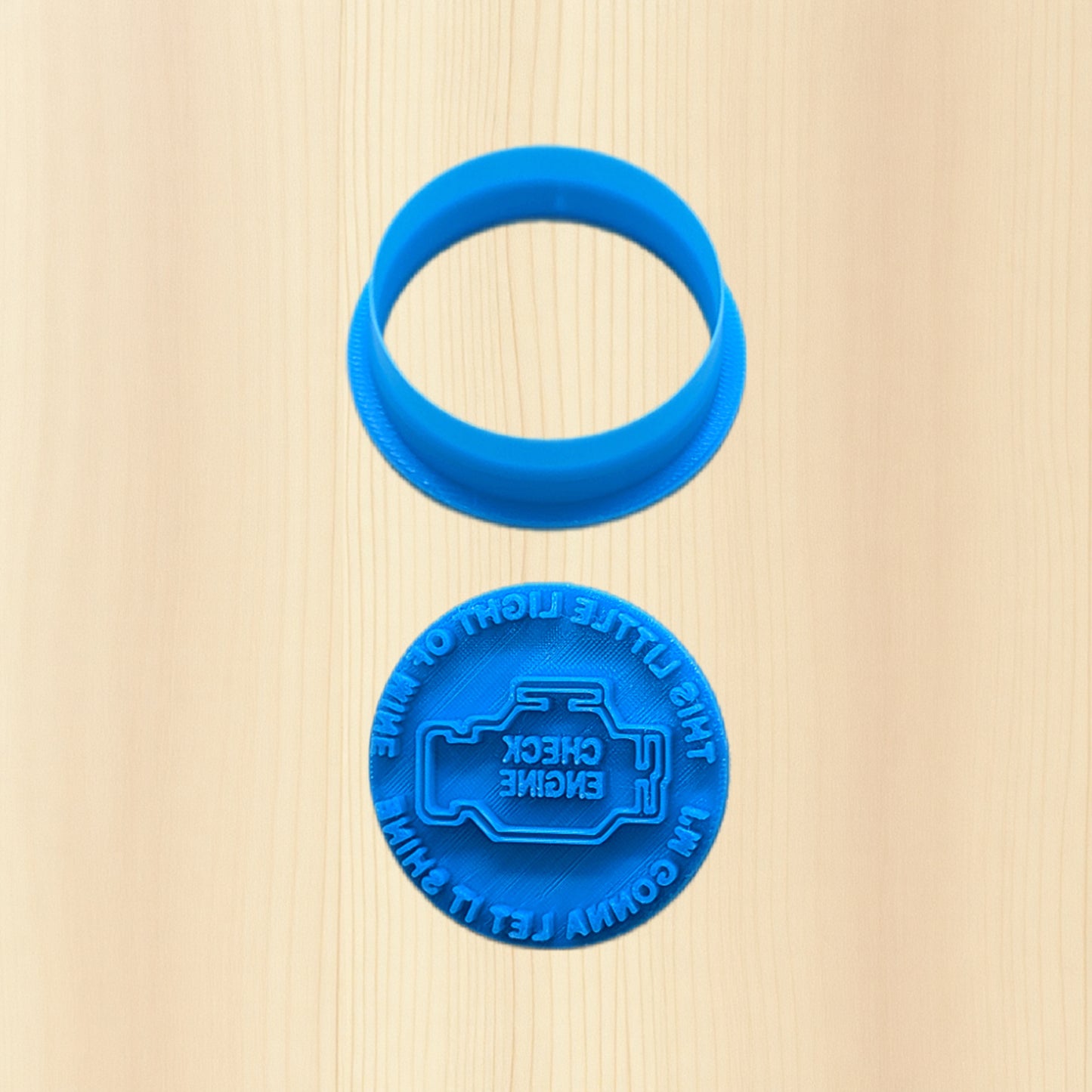 This Little Light of Mine Check Engine Dashboard Warning Light Cookie Cutter & Stamp Set: Ideal for Cookies, Ceramics, Pottery, Polymer Clay, Fondant