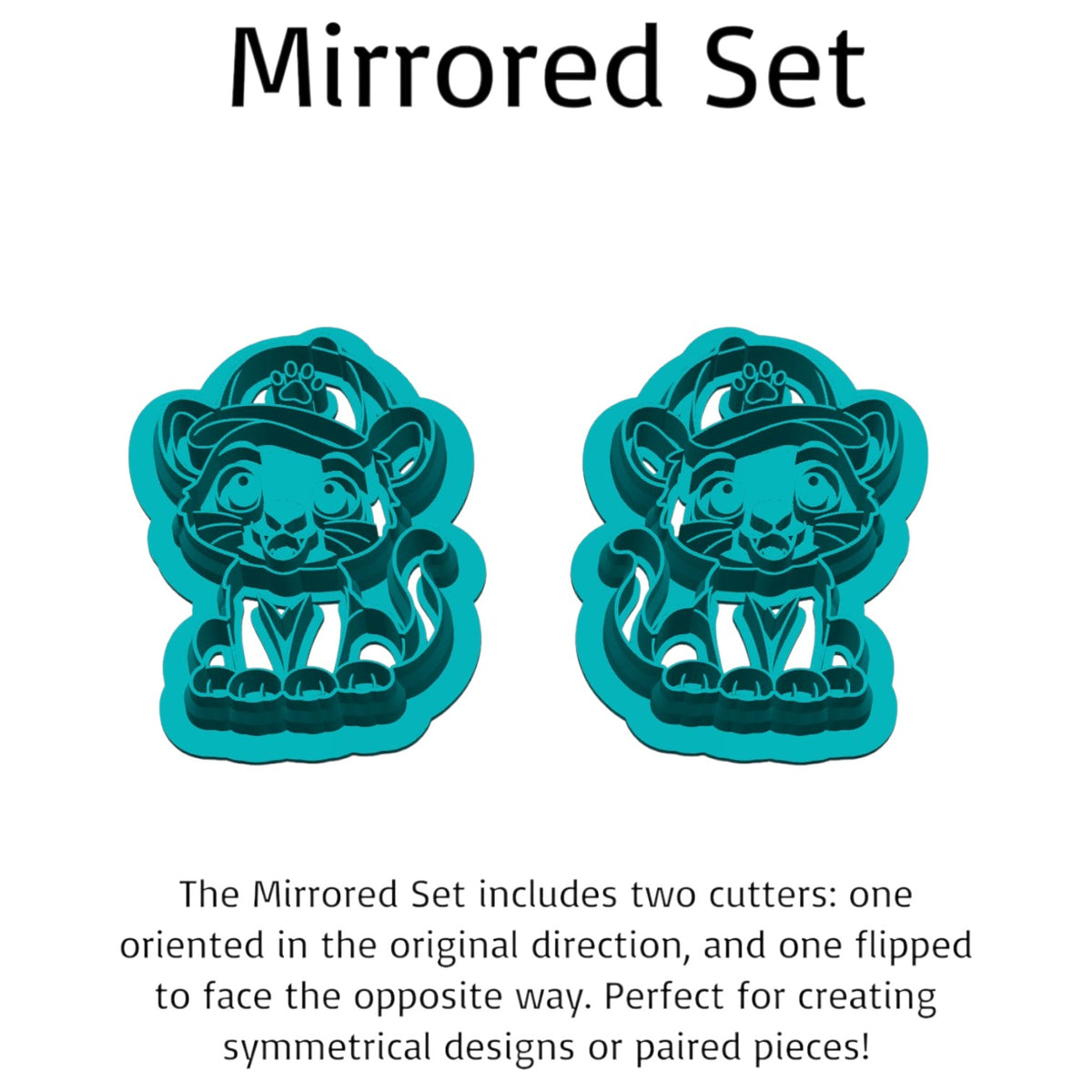 Chibi Cat with Fanged Smile & Cap Cookie Cutter | Cute Cat Polymer Clay, Fondant, Pottery & Ceramic Cutter