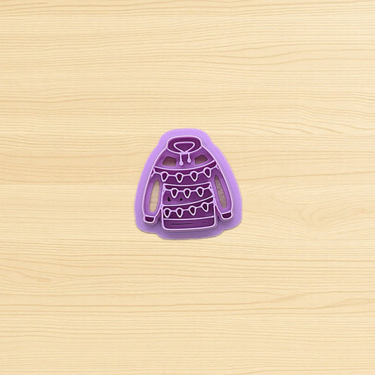 Christmas Lights Sweater Cookie Cutter: Ideal for Cookies, Ceramics, Pottery, Polymer Clay, and Fondant