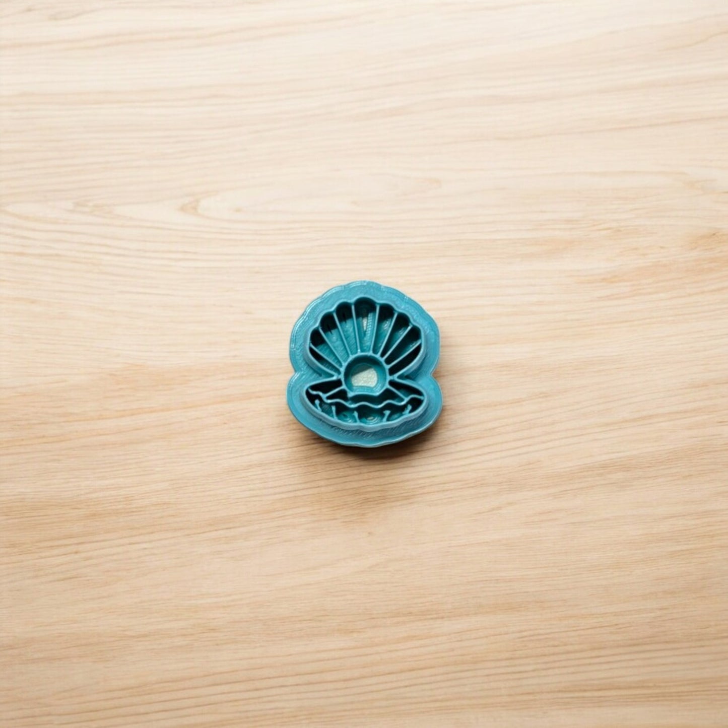 Clam Shell with Pearl Cookie Cutter for Cookies, Ceramics, Pottery, Polymer Clay, Fondant - Multi-Medium Craft & Baking Tool