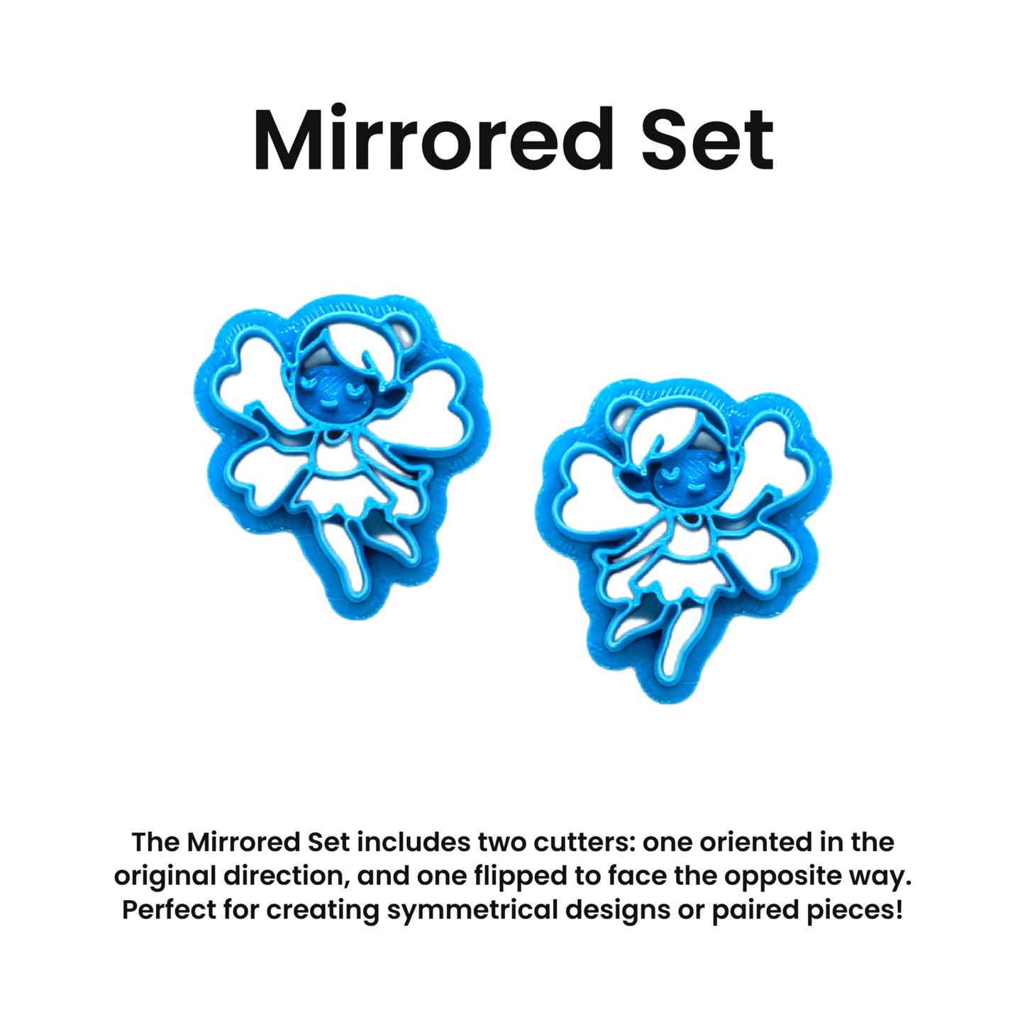 Clover Dream Fairy (Style B) Cookie Cutter: Versatile Tool for Ceramics, Pottery, Cookies, Polymer Clay & More