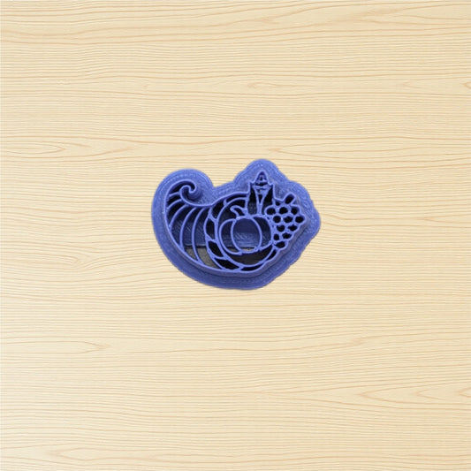 Cornucopia Cookie Cutter for Ceramics, Pottery, Polymer Clay, Fondant - Multi-Medium Craft & Baking Tool