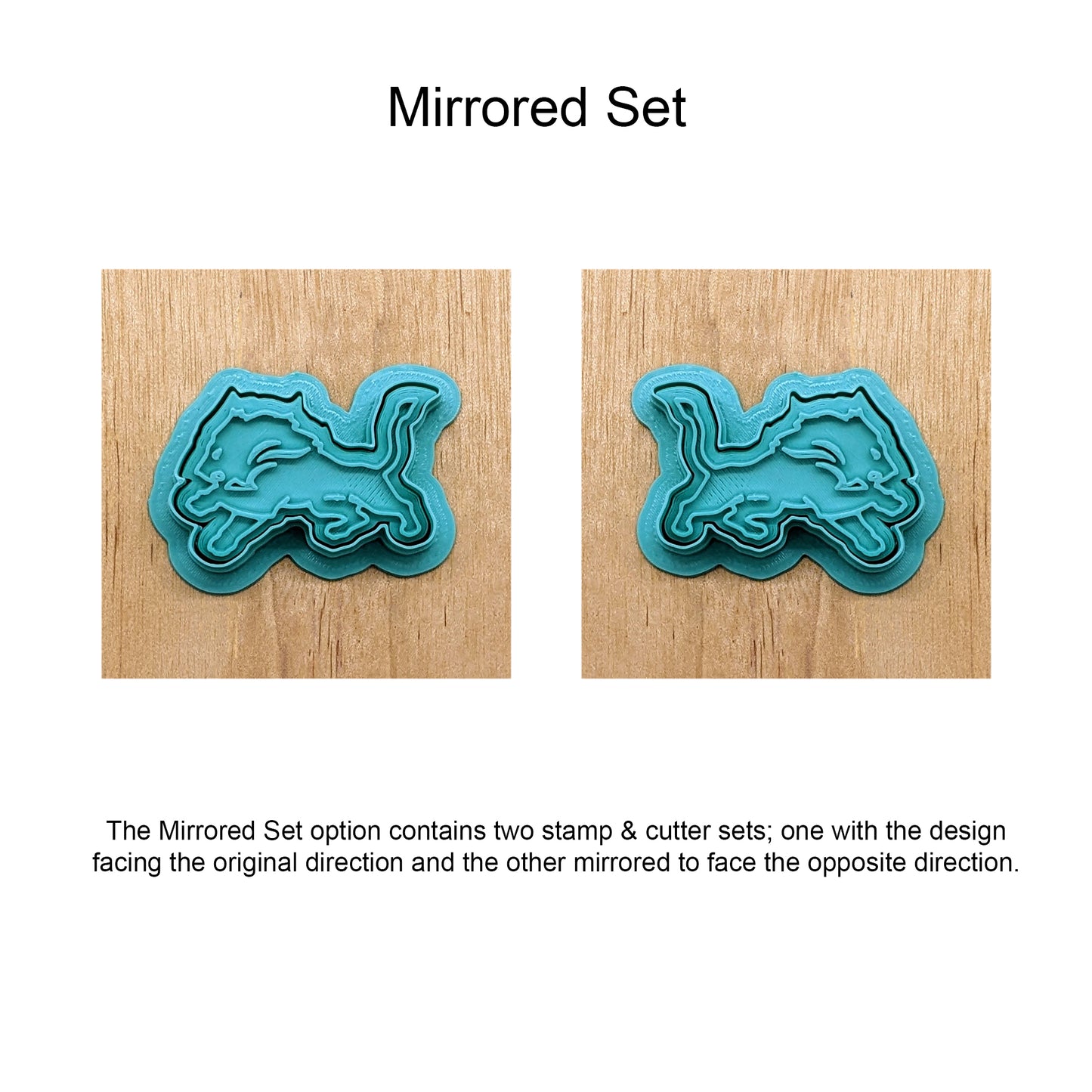 Detroit Lion Cookie Cutter & Stamp Set