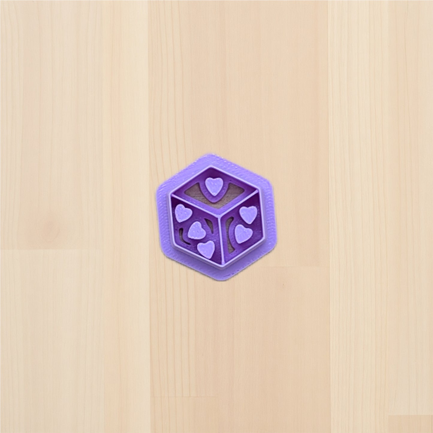 Single Dice of Love Cookie Cutter: Ideal for Cookies, Ceramics, Pottery, Polymer Clay, and Fondant