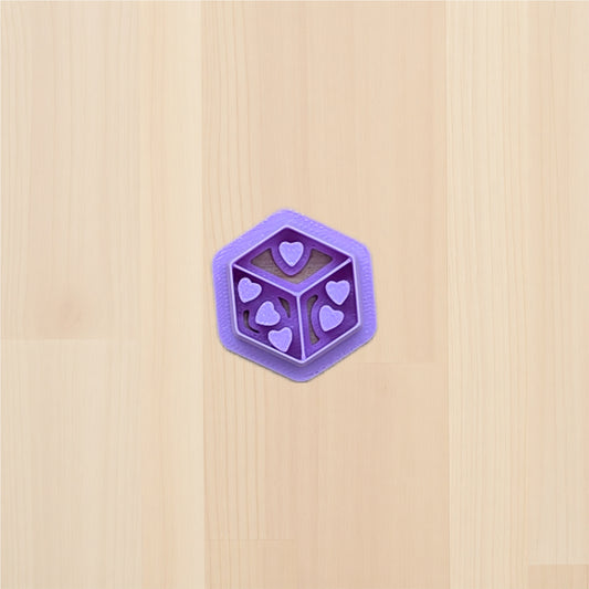 Single Dice of Love Cookie Cutter: Ideal for Cookies, Ceramics, Pottery, Polymer Clay, and Fondant