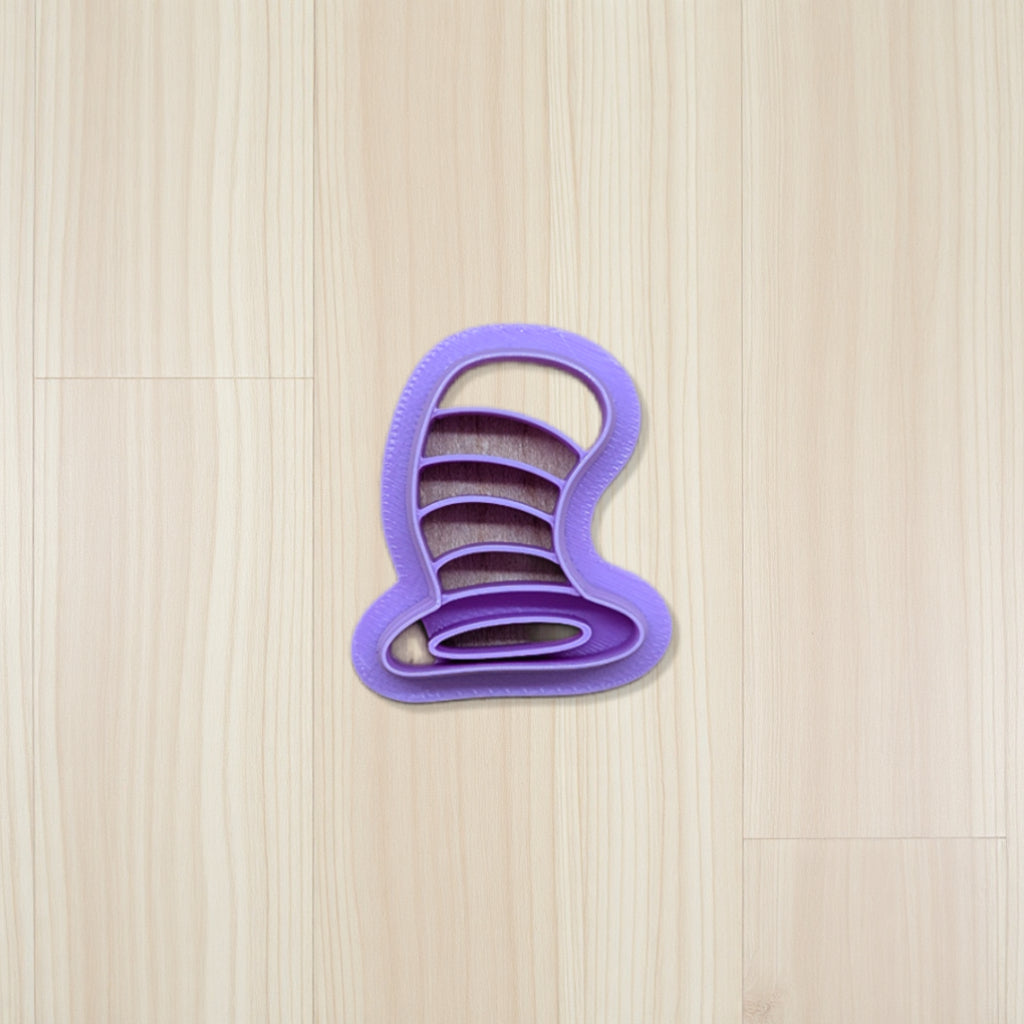 Dr. Suess Inspired Tall Striped Top Hat Cookie Cutter: Ideal for Cookies, Ceramics, Pottery, Polymer Clay, and Fondant