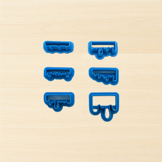 Drip Cookie Cutter with 6 Style Options: Ideal for Cookies, Ceramics, Pottery, Polymer Clay, Fondant - Multi-Medium Craft & Baking Tool