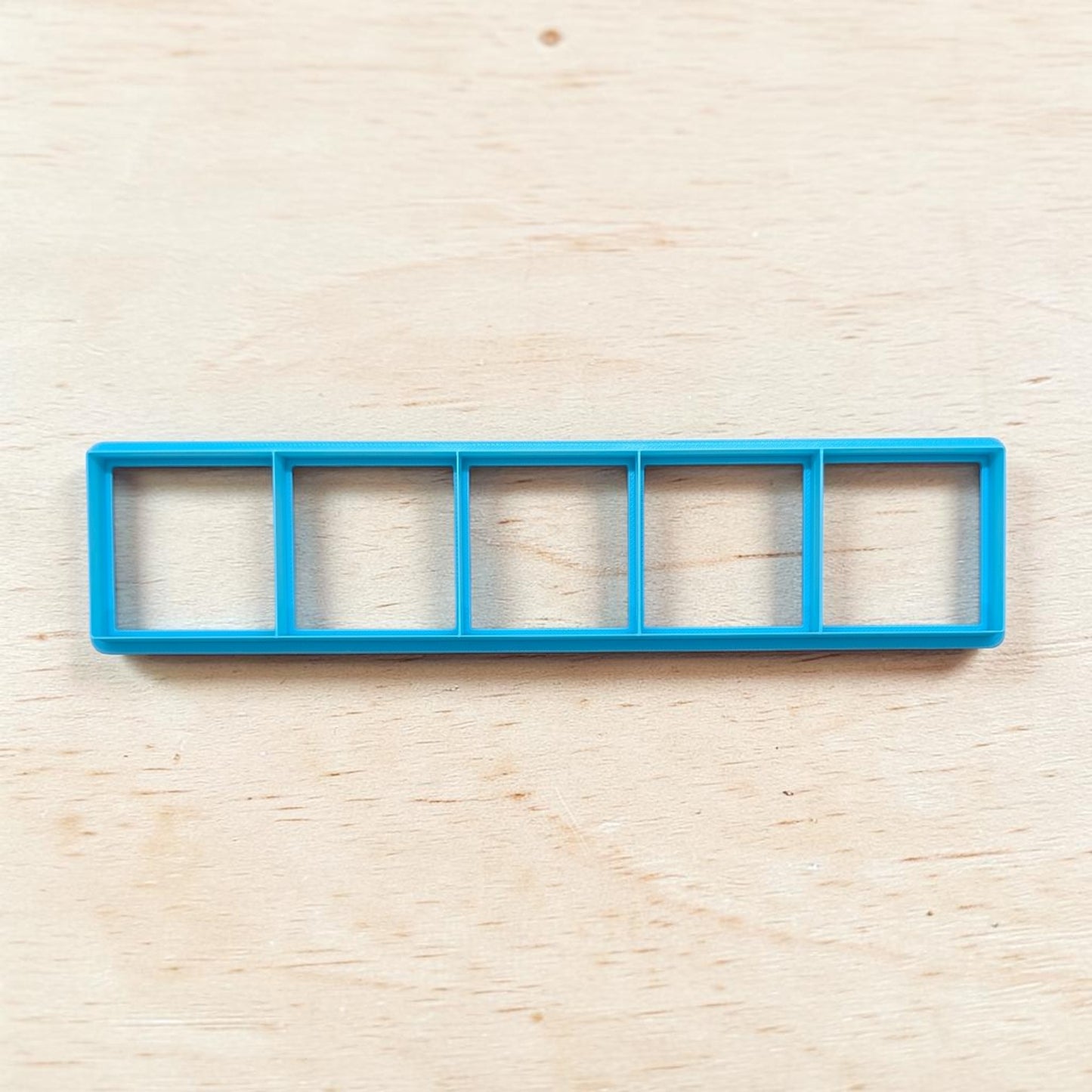 5‑Square Bar Frame Cutter | Grid Mold for Cookies, Fondant, Polymer Clay, Ceramics & Crafts