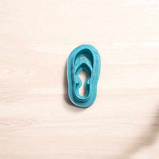 Flip-Flop Beach Shoe Cookie Cutter: for Cookies, Ceramics, Pottery, Polymer Clay, Fondant and More