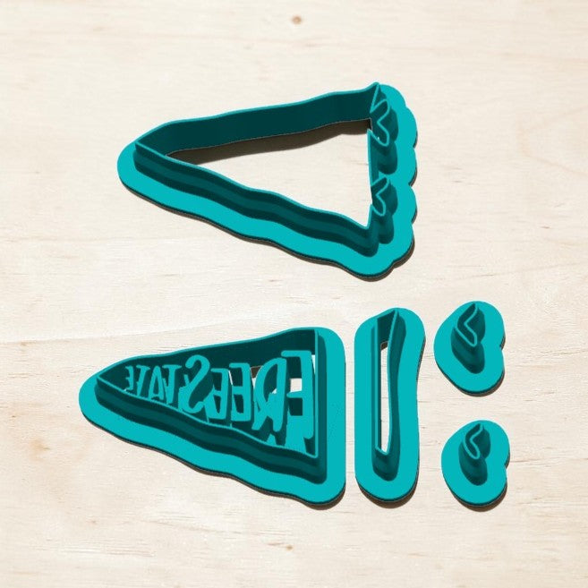Free State Flag layered cookie cutter set with outline and detail pieces for cookies, polymer clay, fondant, pottery and ceramics