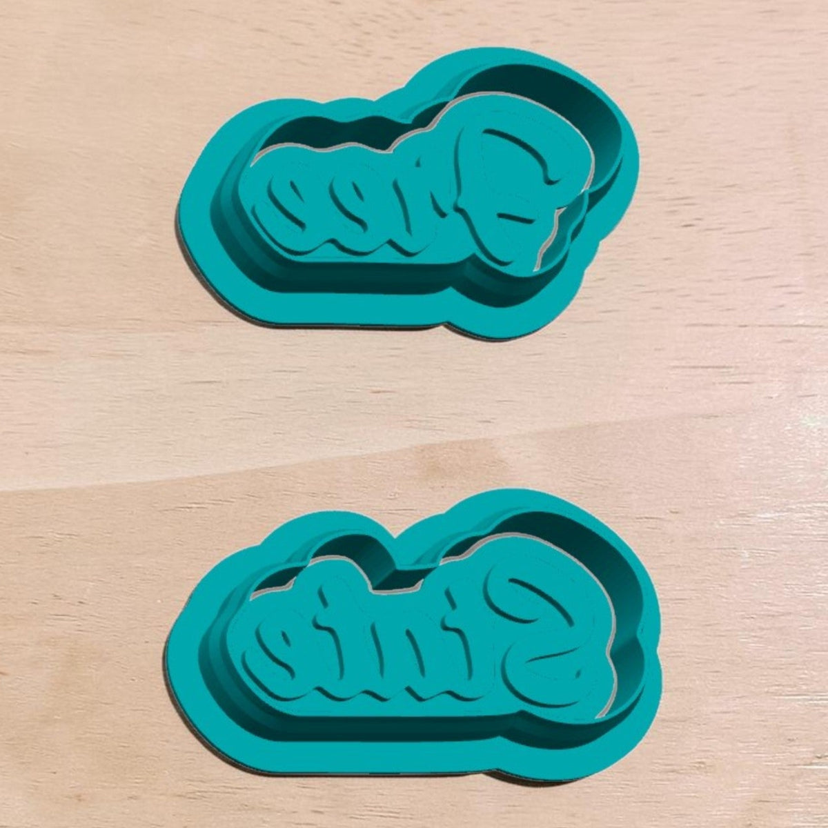 Free State cookie cutter and stamp sets with two script design options for cookies, polymer clay, fondant, pottery and ceramics