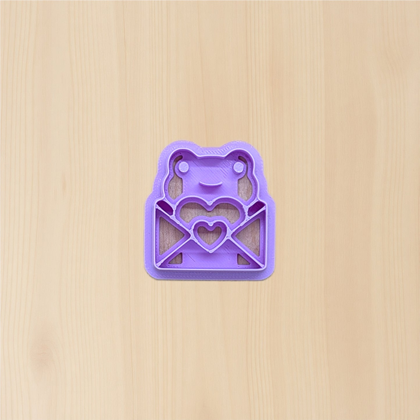Frog in a Love Letter (Style E) Cookie Cutter: Ideal for Cookies, Ceramics, Pottery, Polymer Clay, and Fondant