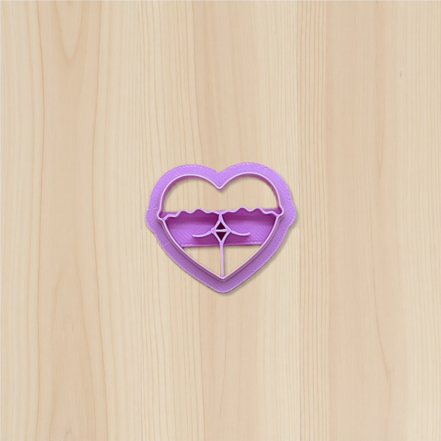 Peeking Cheeks Heart Butt (Style C) Cookie Cutter: Ideal for Cookies, Ceramics, Pottery, Polymer Clay, and Fondant