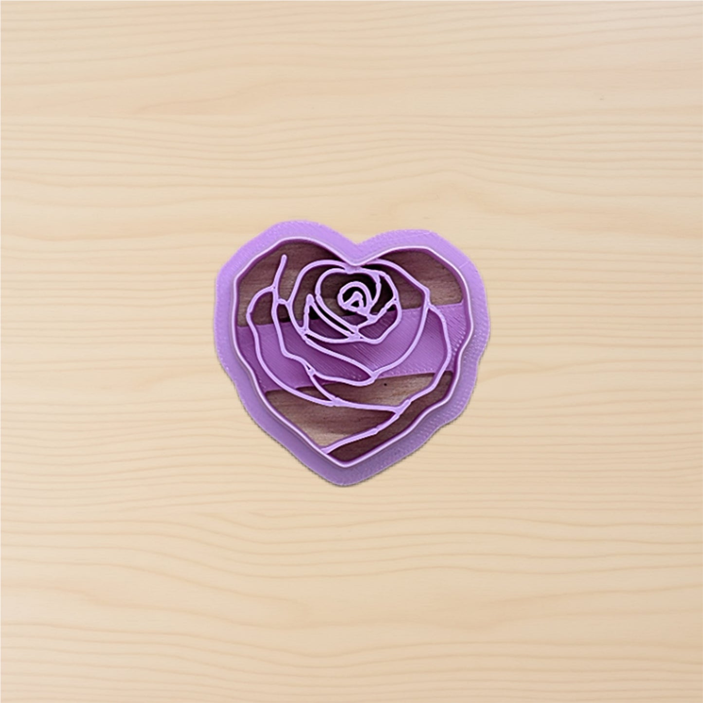 Heart Rose Cookie Cutter: Ideal for Cookies, Ceramics, Pottery, Polymer Clay, and Fondant