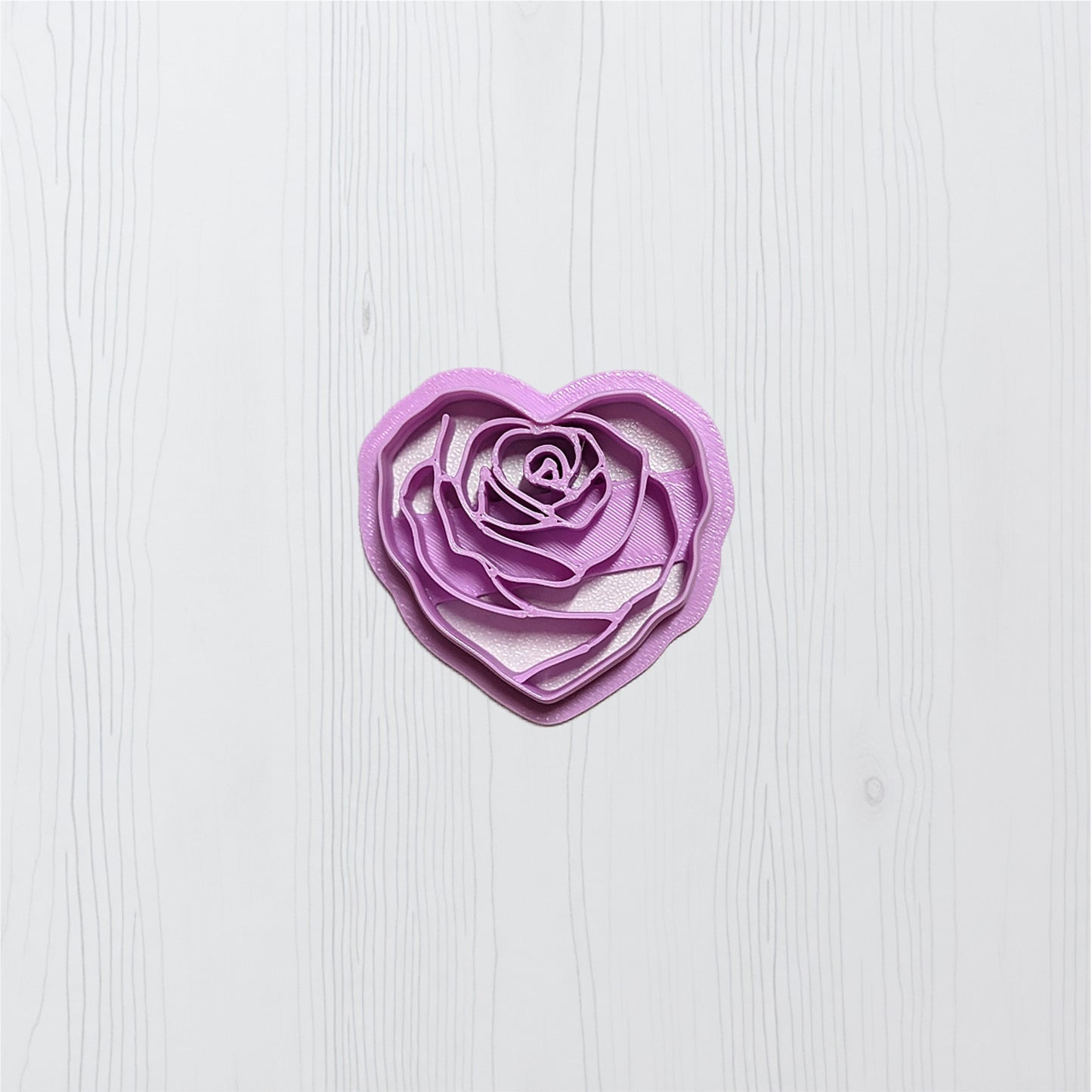 Heart Rose Cookie Cutter: Ideal for Cookies, Ceramics, Pottery, Polymer Clay, and Fondant