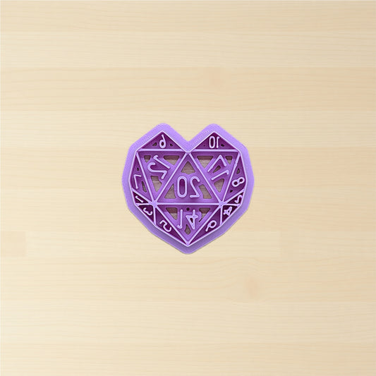 Polyhedral Heart Dice Love Games Cookie Cutter: Ideal for Cookies, Ceramics, Pottery, Polymer Clay, Fondant