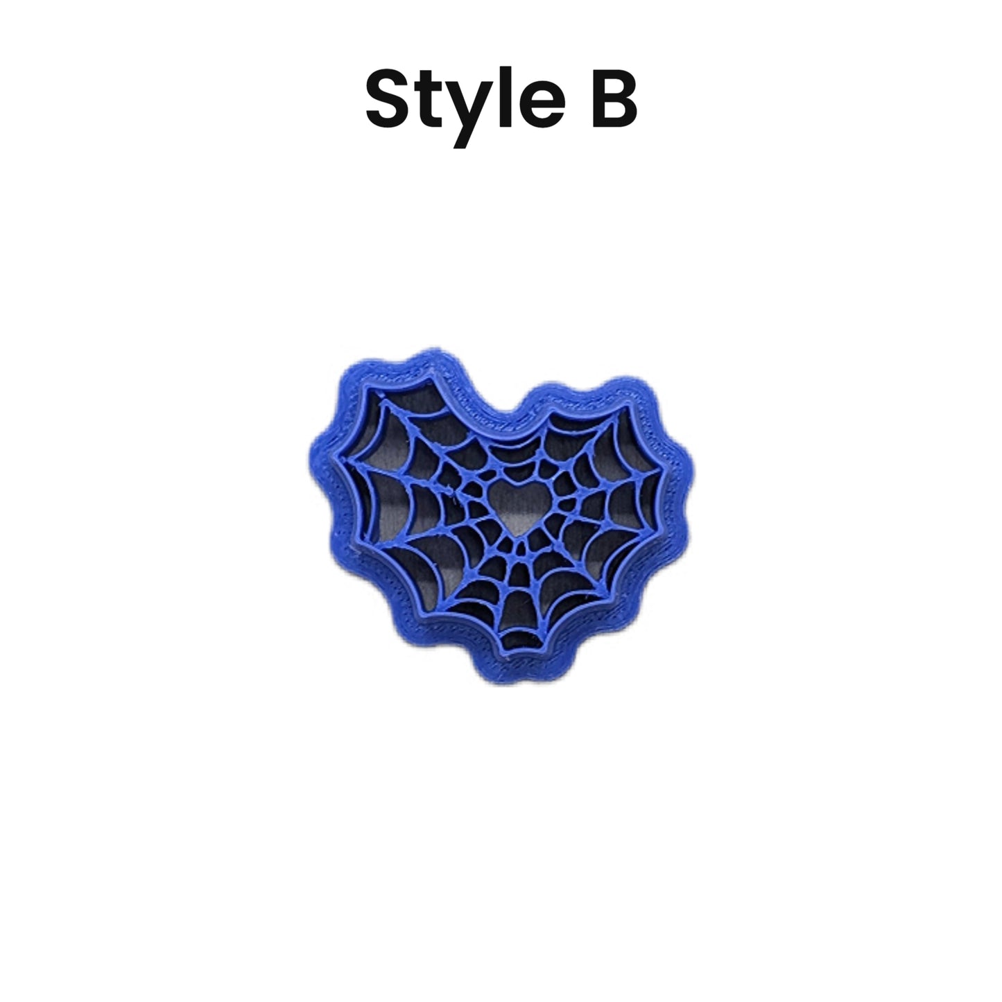 Heart Shaped Spiderweb Cookie Cutter with 2 Style Options: for Ceramics, Pottery, Polymer Clay, Fondant - Multi-Medium Craft & Baking Tool