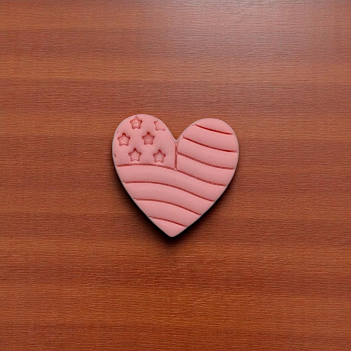 Patriotic Heart, Waving USA Flag Cookie Cutter for Cookies, Ceramics, Pottery, Polymer Clay, Fondant - Multi-Medium Craft & Baking Tool