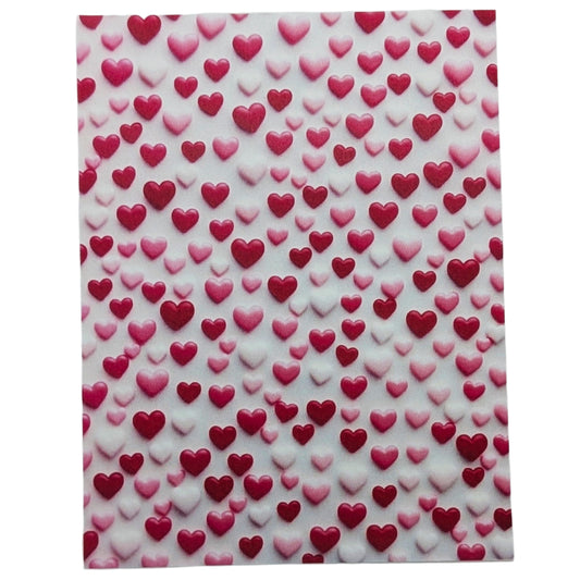 Hearts Aflutter Water-Soluble Transfer Sheet