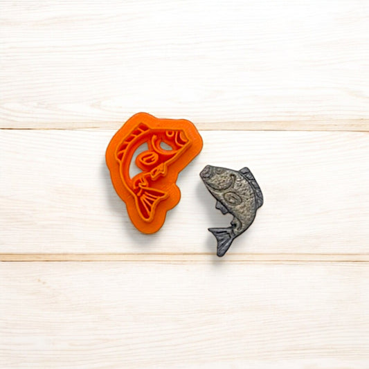 Bass Fish Cookie Cutter for Cookies, Ceramics, Pottery, Polymer Clay, Fondant - Multi-Medium Craft & Baking Tool