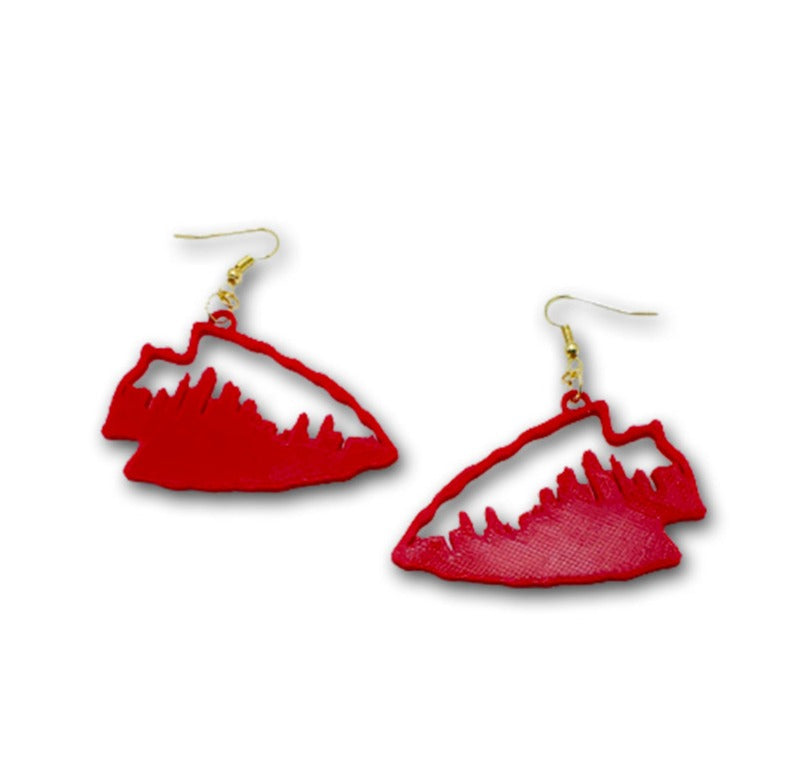 Kansas City Skyline Arrowhead Earrings