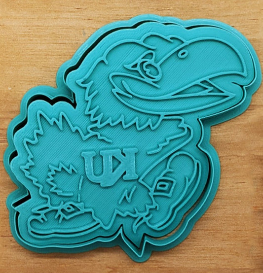 KU Jayhawks Mascot Stamp & Cutter Set