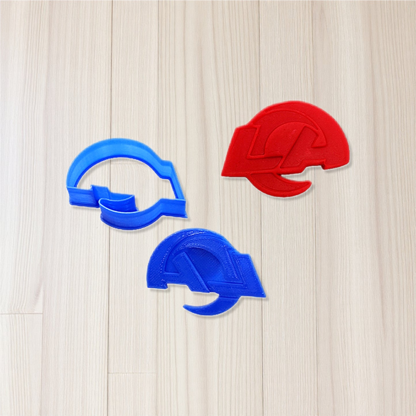 Los Angelas Rams Cookie Cutter & Stamp Set: Ideal for Cookies, Ceramics, Pottery, Polymer Clay, and Fondant