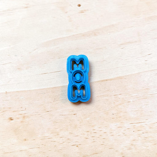 MOM Bubble Letters in Vertical Position Cookie Cutter: Ideal for Cookies, Ceramics, Pottery, Polymer Clay, and Fondant