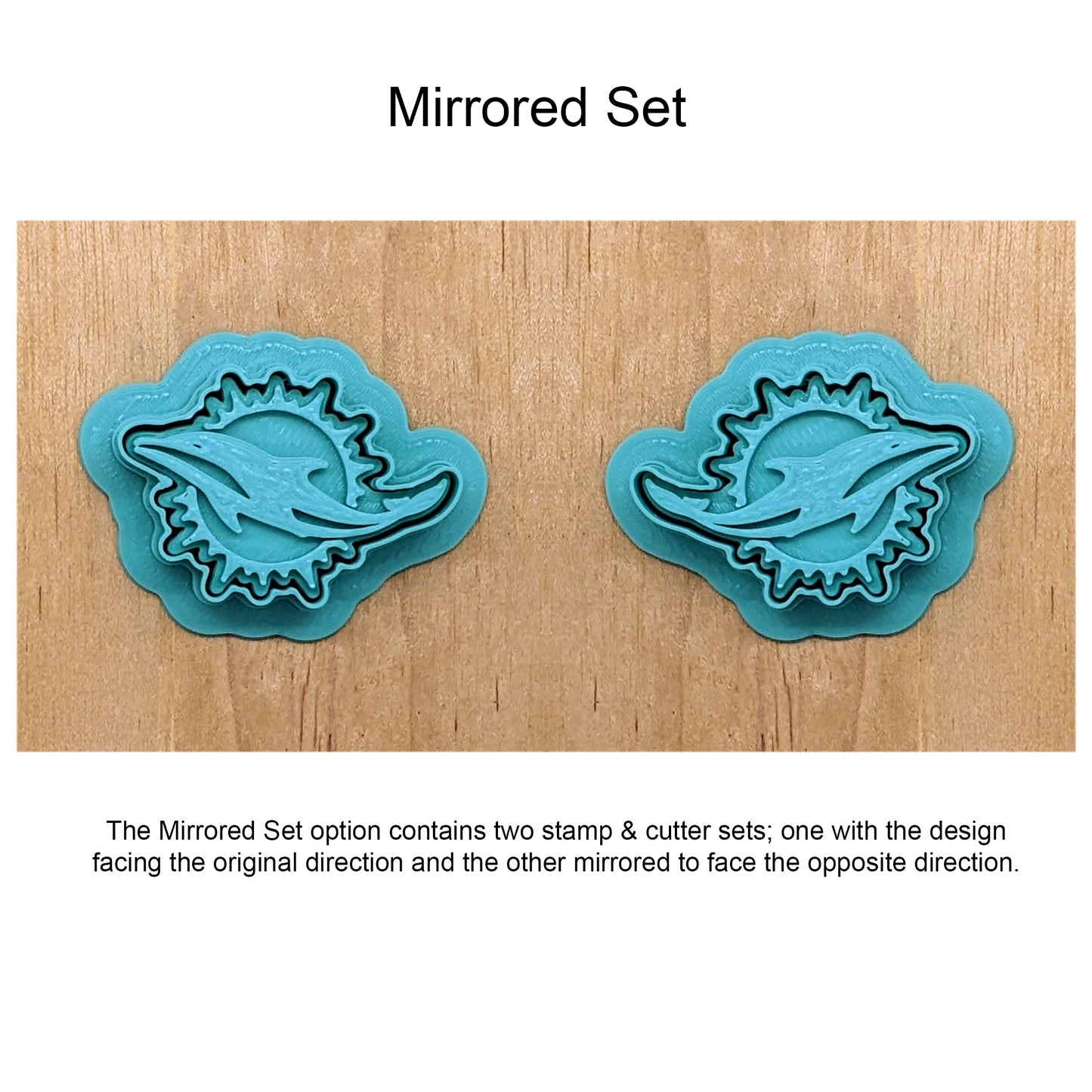 Miami Dolphins Cookie Cutter & Stamp Set