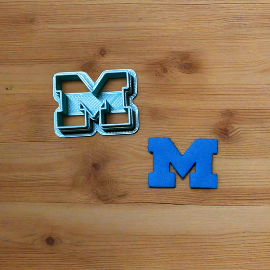 Michigan M Cookie Cutter for Cookies, Ceramics, Pottery, Polymer Clay, Fondant - Multi-Medium Craft & Baking Tool