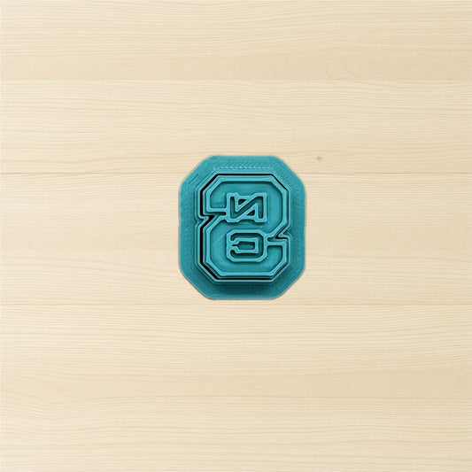 NC State Cookie Cutter & Stamp Set: Ideal for Cookies, Ceramics, Pottery, Polymer Clay, and Fondant